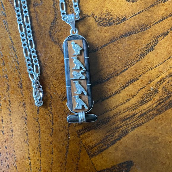 Silver Pharaonic/Ivory Pendant - Picture 1 of 14